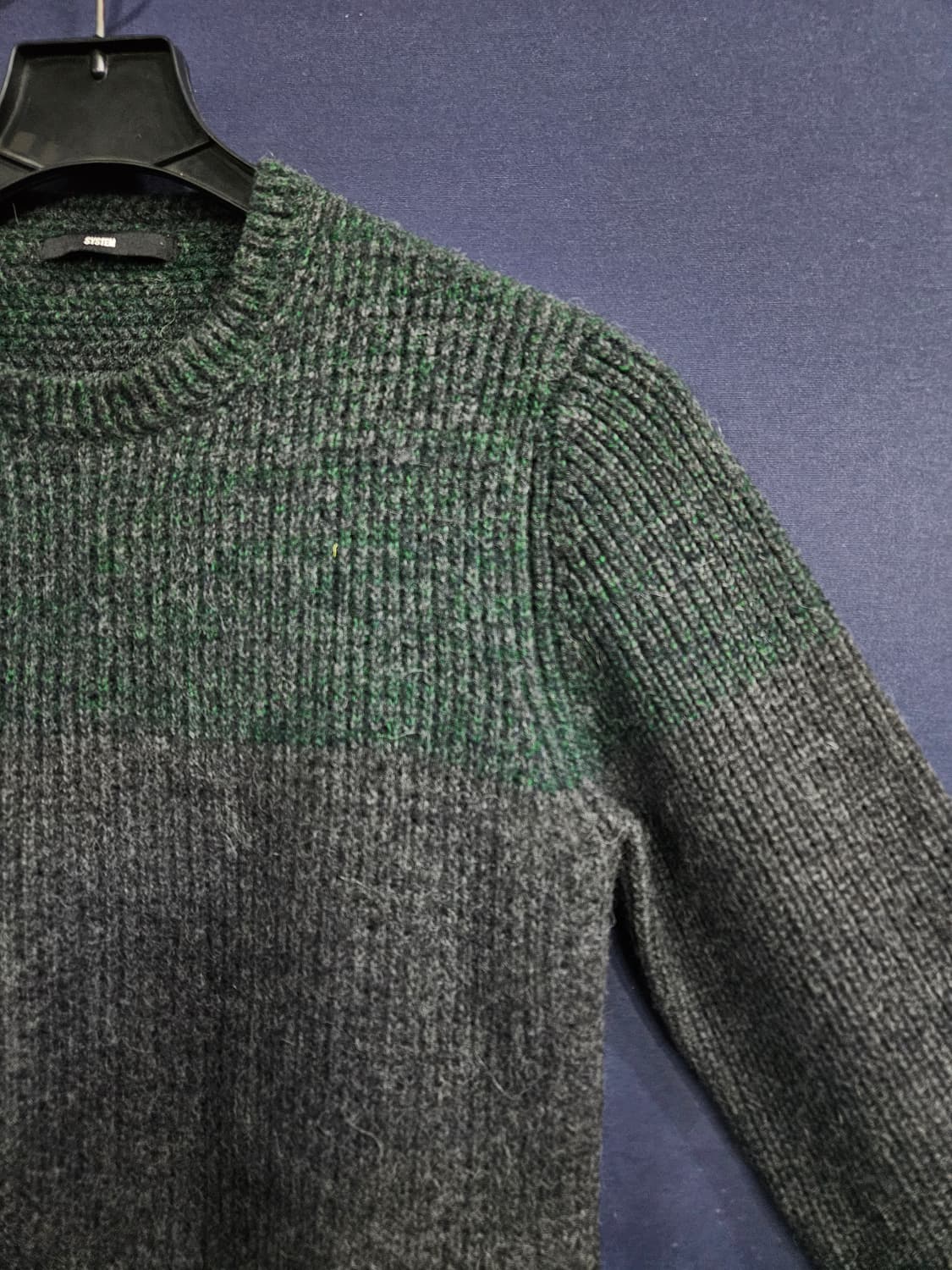 시스템옴므 투톤 남성 슬림핏 100 니트 상품이미지4