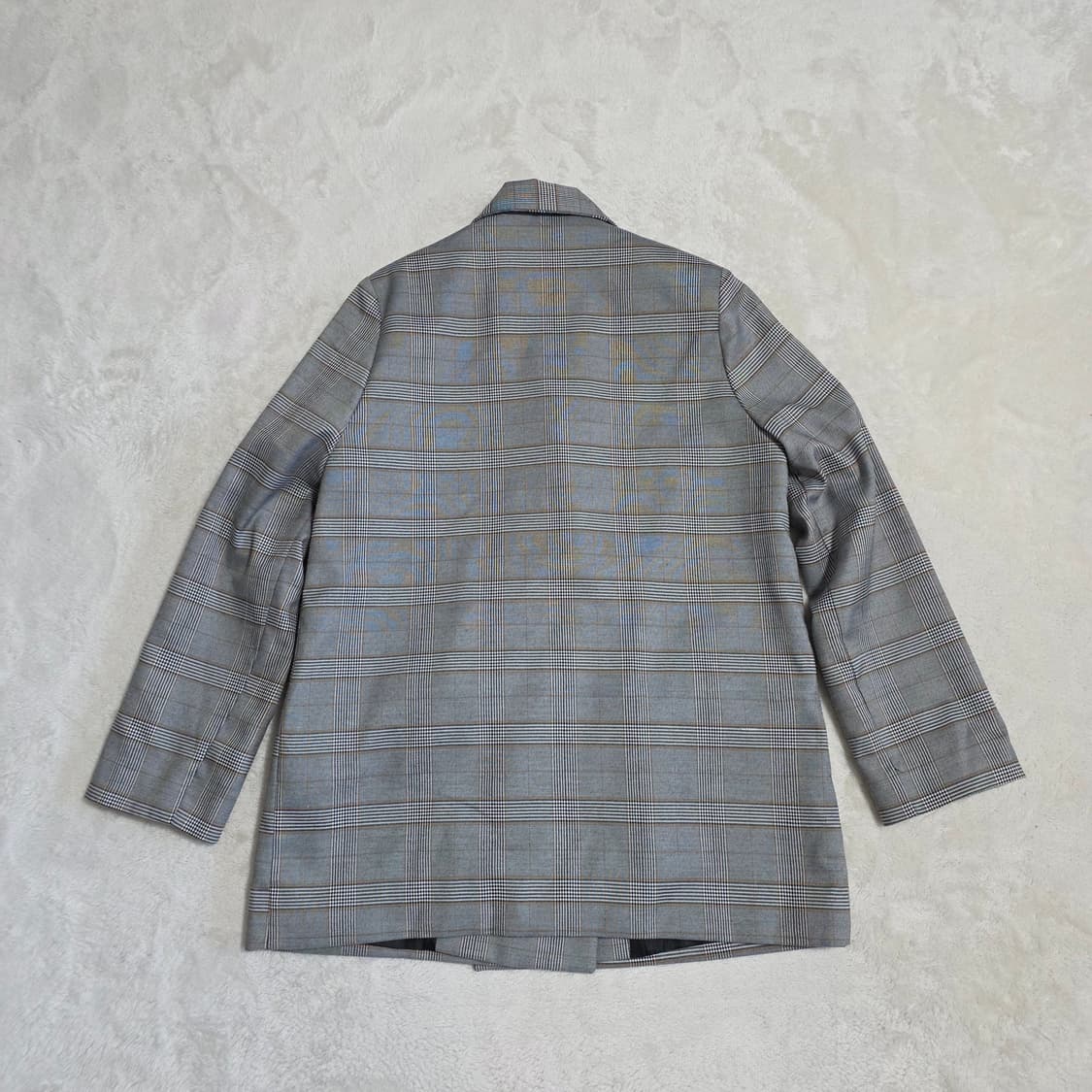 (F)여성 스타일리쉬 체크 더블 자켓 봄가을 간절기 상품이미지3