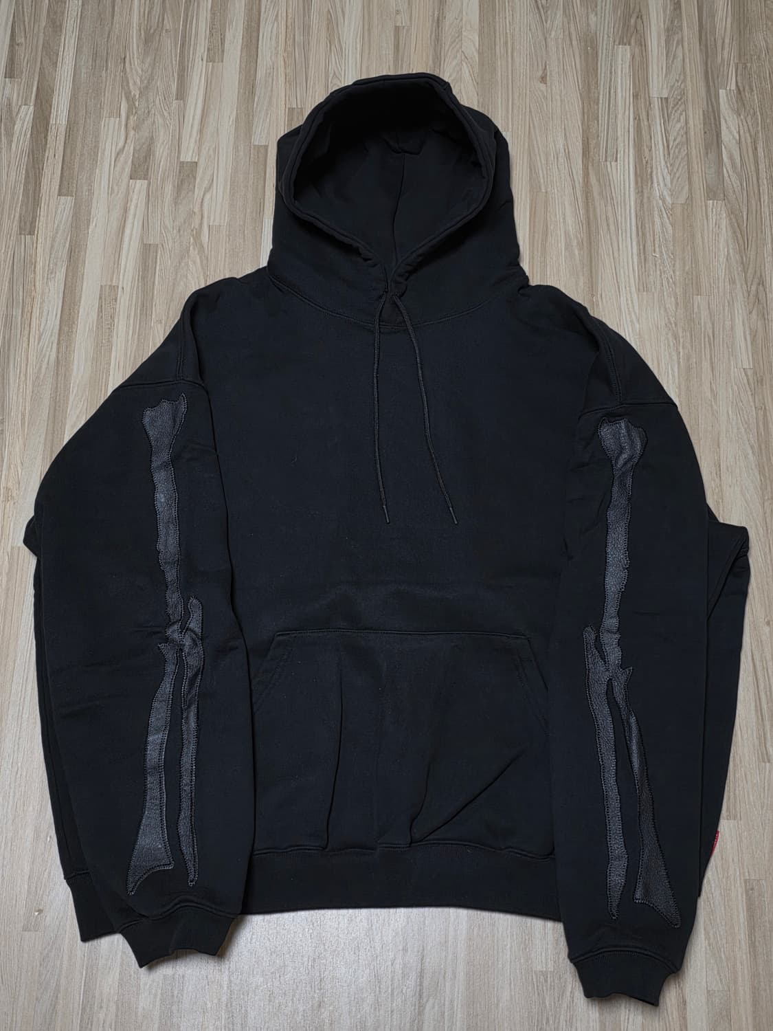 블랙아웃 본즈 레더 후드 후디 XL 상품이미지4