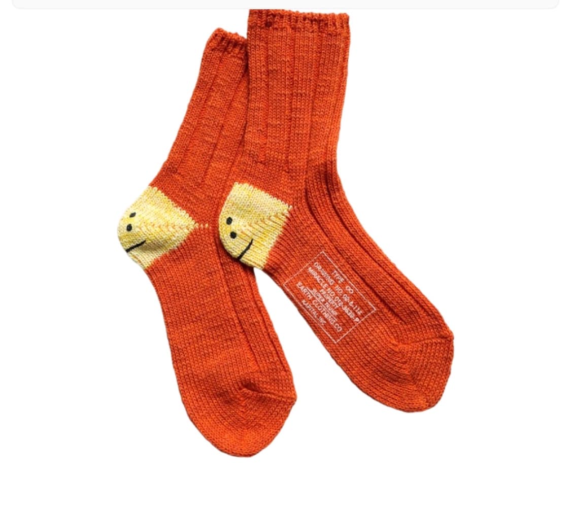 캐피탈 스마일 양말 (orange, OS) 상품이미지1