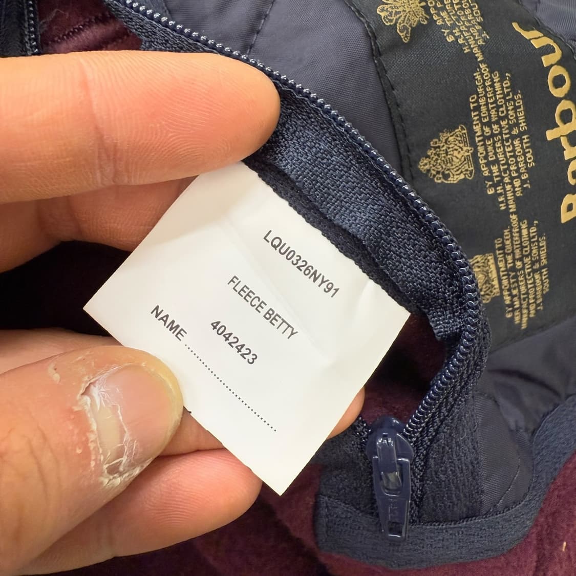 바버 퀄팅 베스트 r1846  상품이미지8