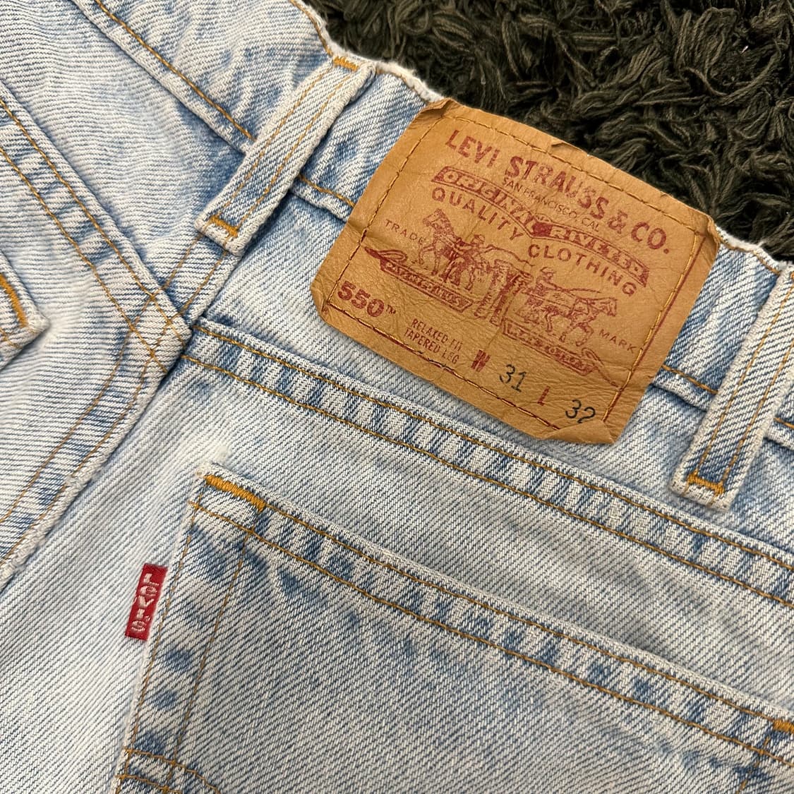 (28.5inch) 90s 리바이스 데님 쇼츠 청반바지 상품이미지4