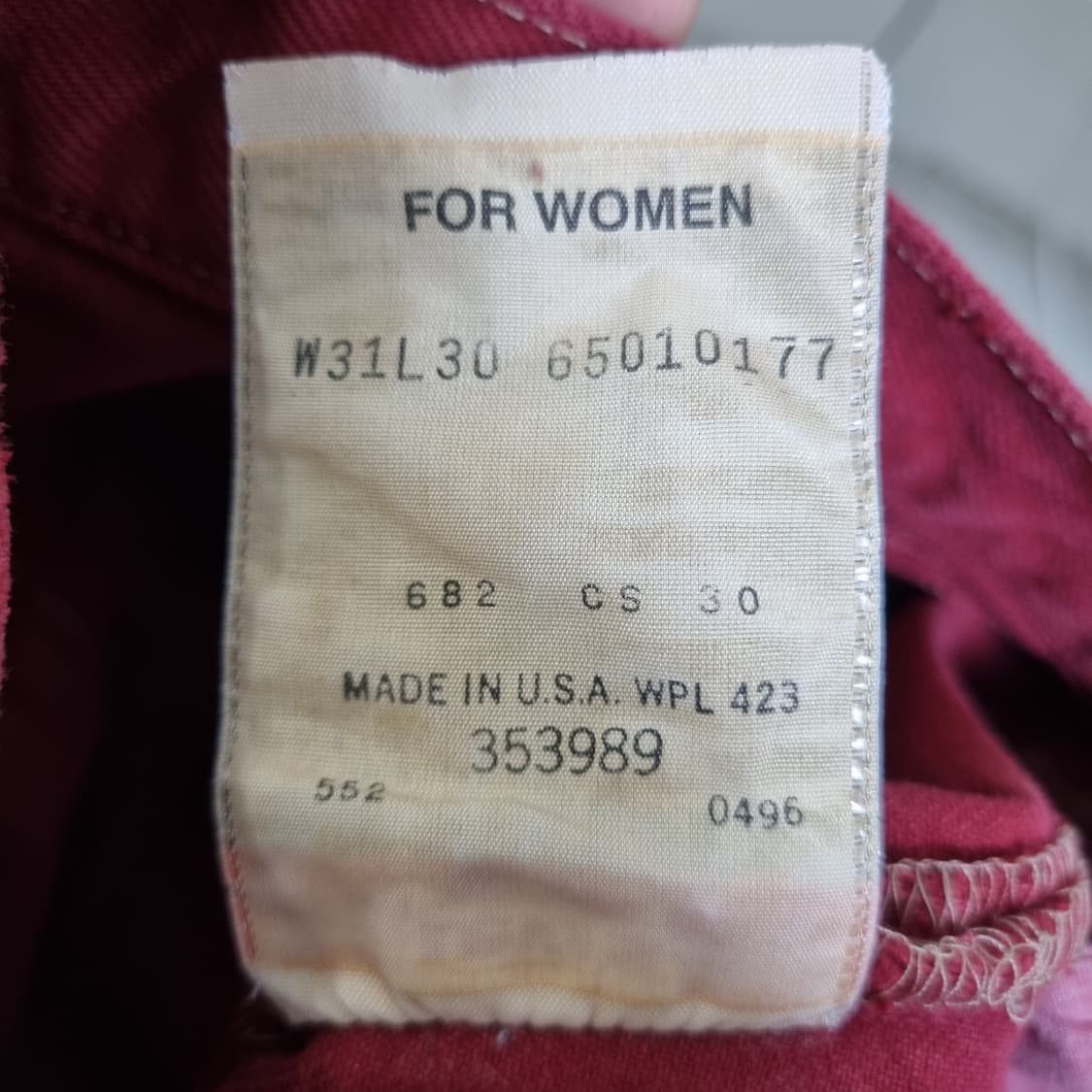 리바이스 31 x30 레드 슬림핏 상품이미지6