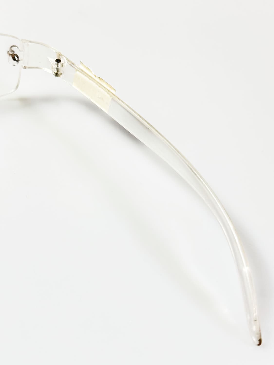 DARK 무테 스퀘어 클리어 프레임 빈티지 안경 상품이미지6