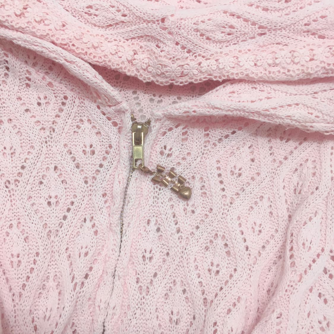 리즈리사 핑크 리본하트참 반팔 집업 히메갸루 라떼갸루 상품이미지2