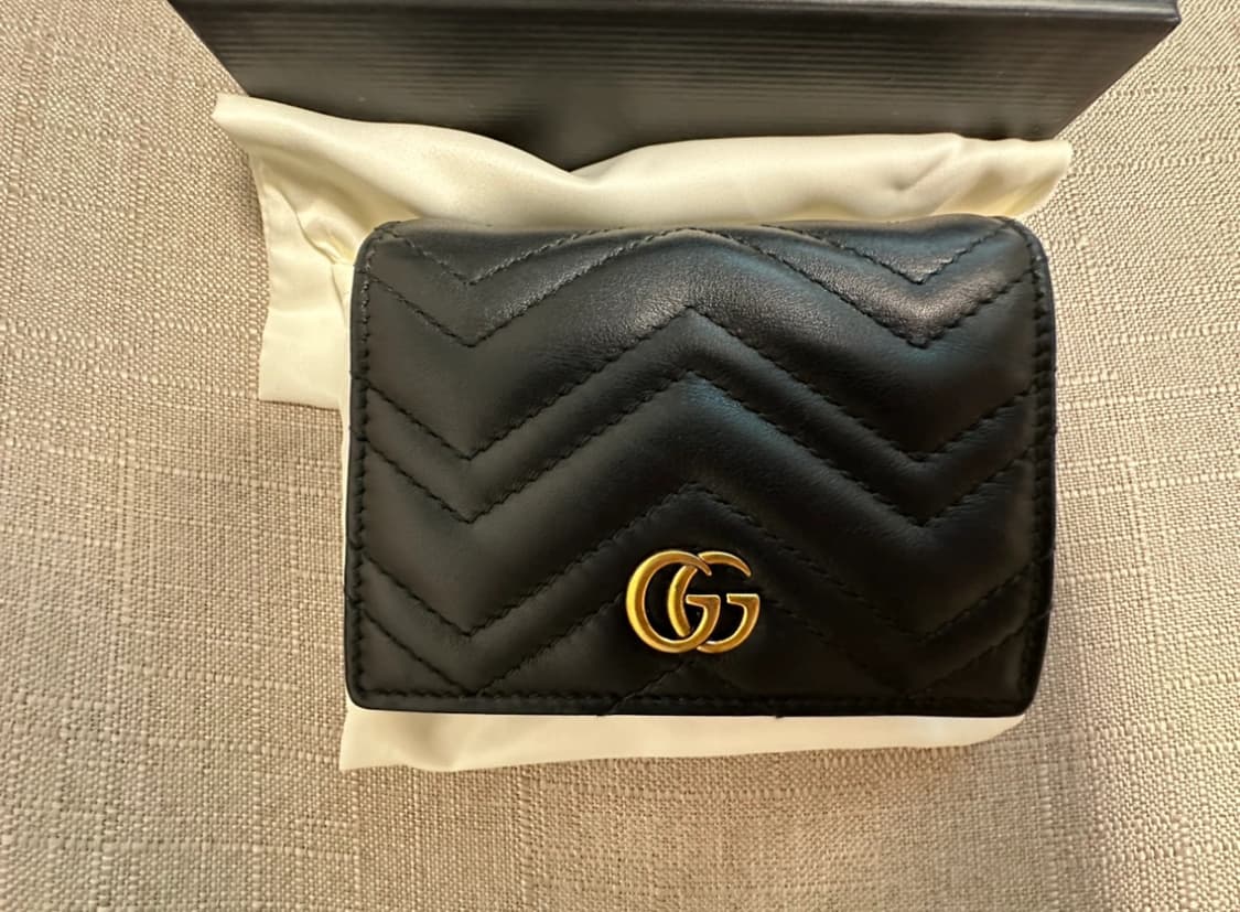 구찌 GG 마몽 마틀라세 지갑 (Black) 상품이미지3