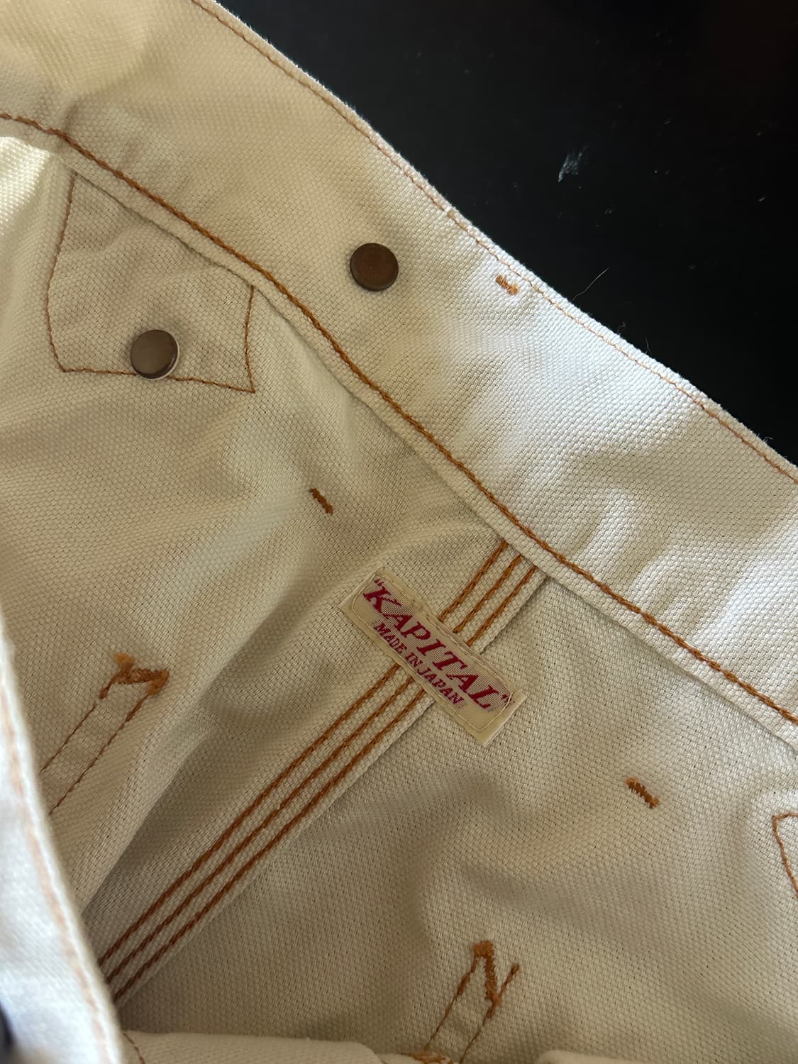 캐피탈 씬 캔버스 럼버 팬츠 키나리 4사이즈 상품이미지3