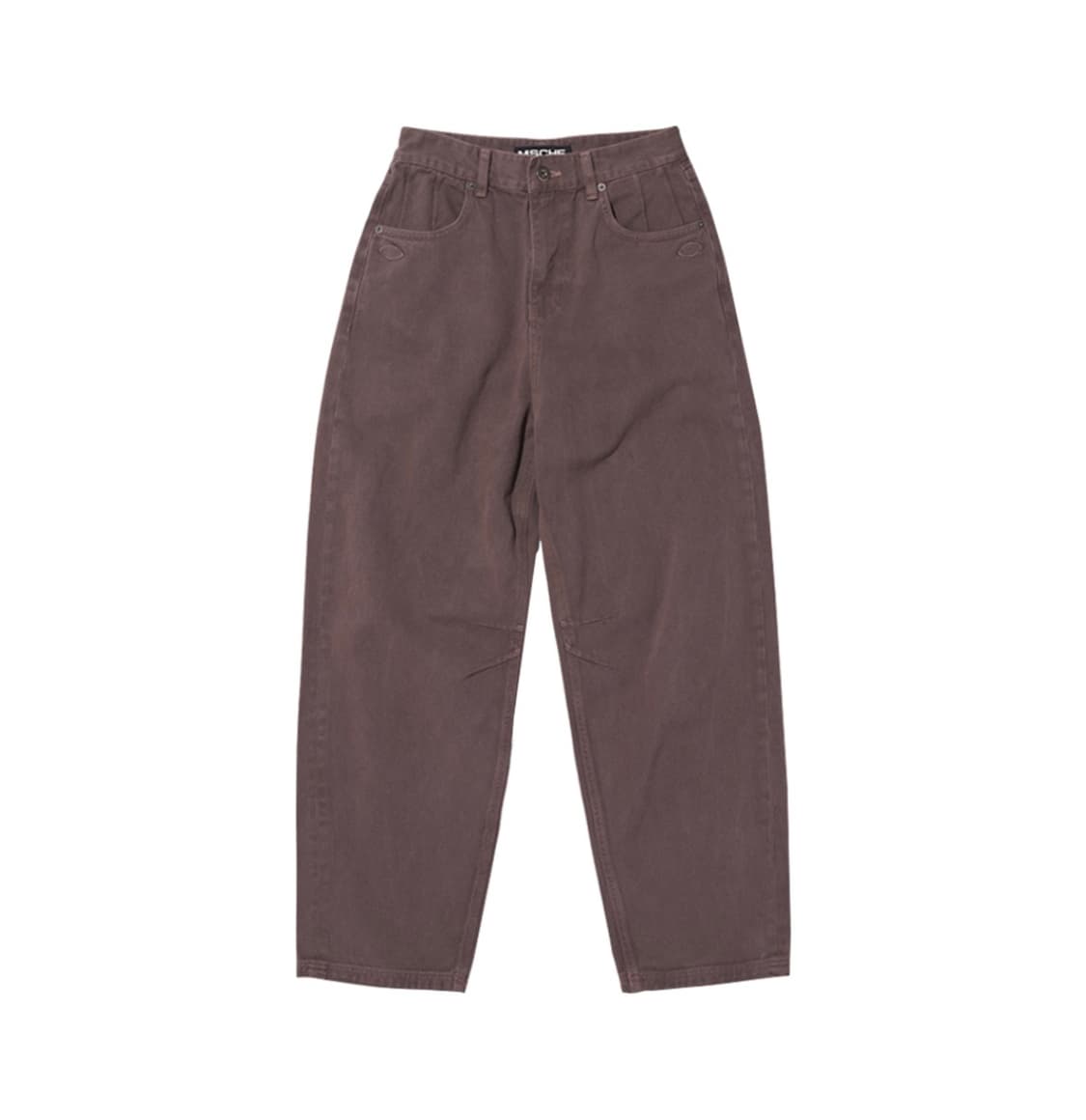 미스치프 롬버스 슬라우치 워시드진 로즈브라운 미스치프 롬버스 바지 상품이미지1