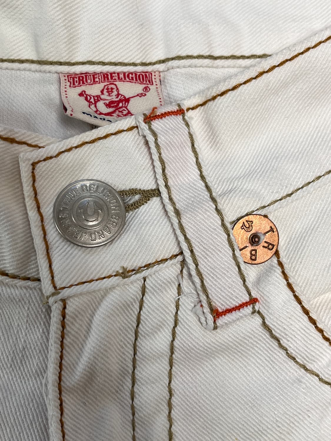 [30] 트루릴리전 화이트 아트웍 조이 빅티 부츠컷 플레어진 상품이미지4