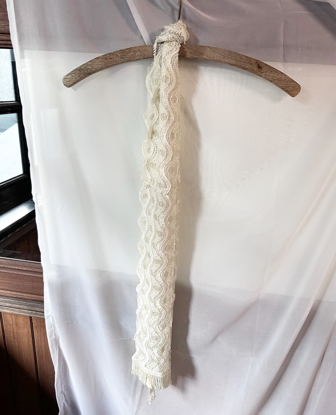 JPV vintage lace fringe scarf 상품이미지4