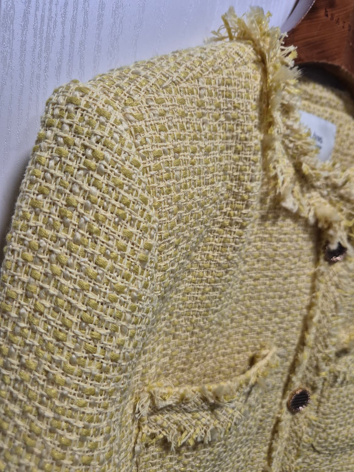 (세일)(새상품) 옐로우 트위드 자켓 상품이미지3