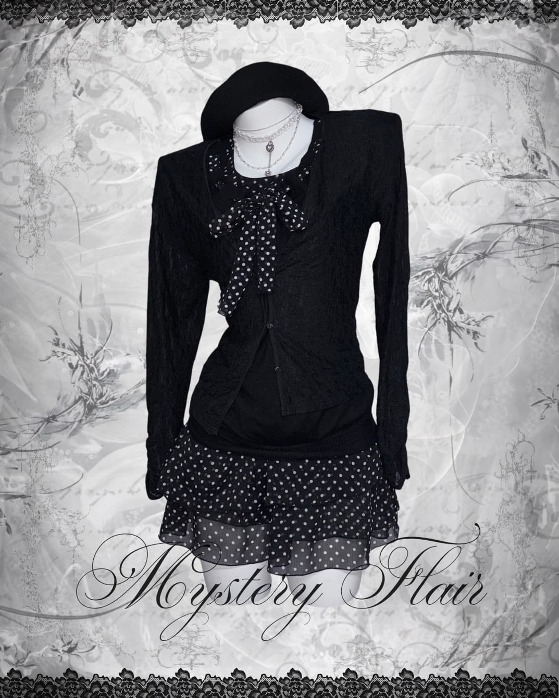 땡땡이 도트 코디 3pcs 공겜여주 큐트고스 상품이미지7