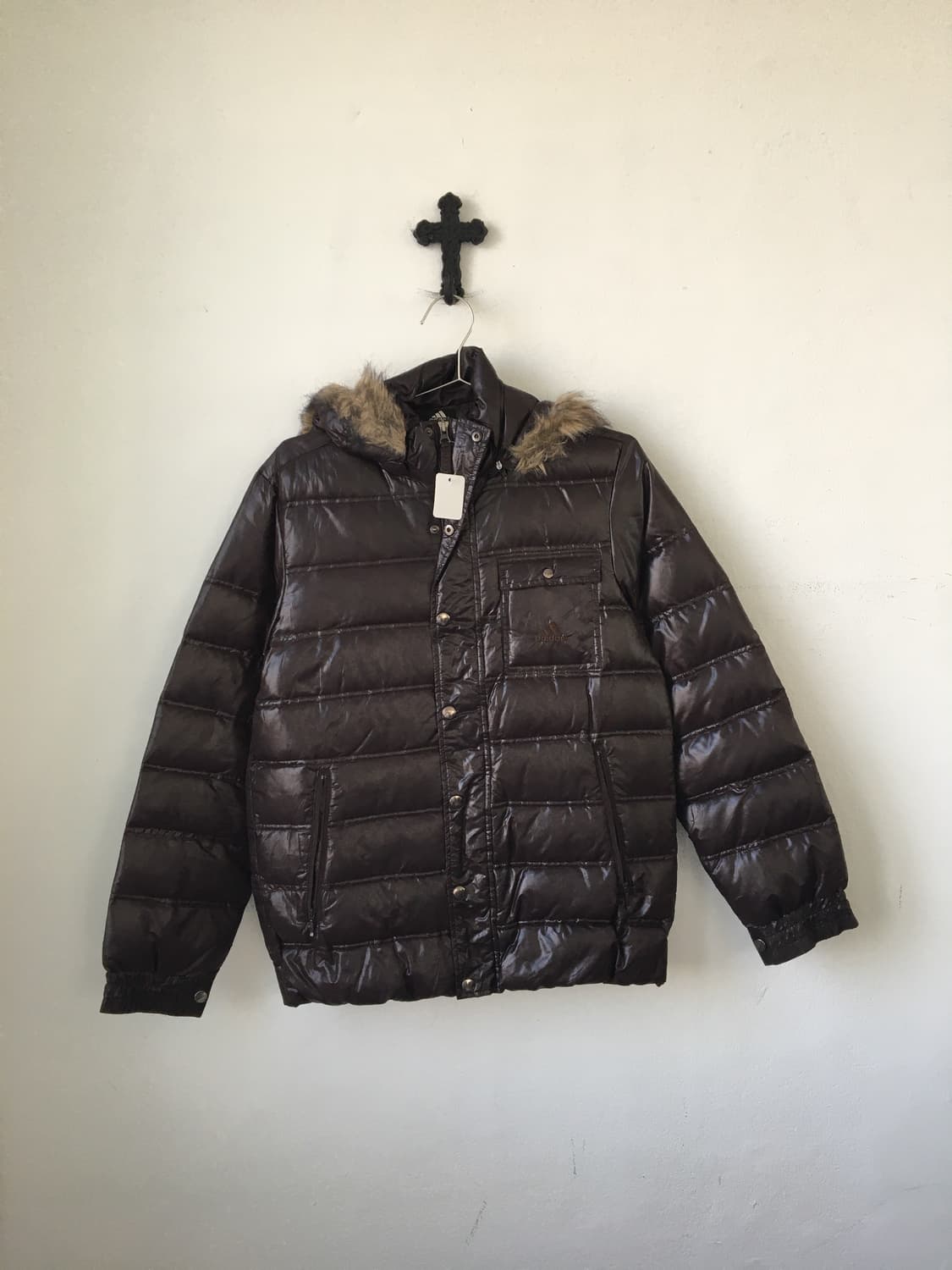 Adidas fake fur hood jumper 상품이미지2