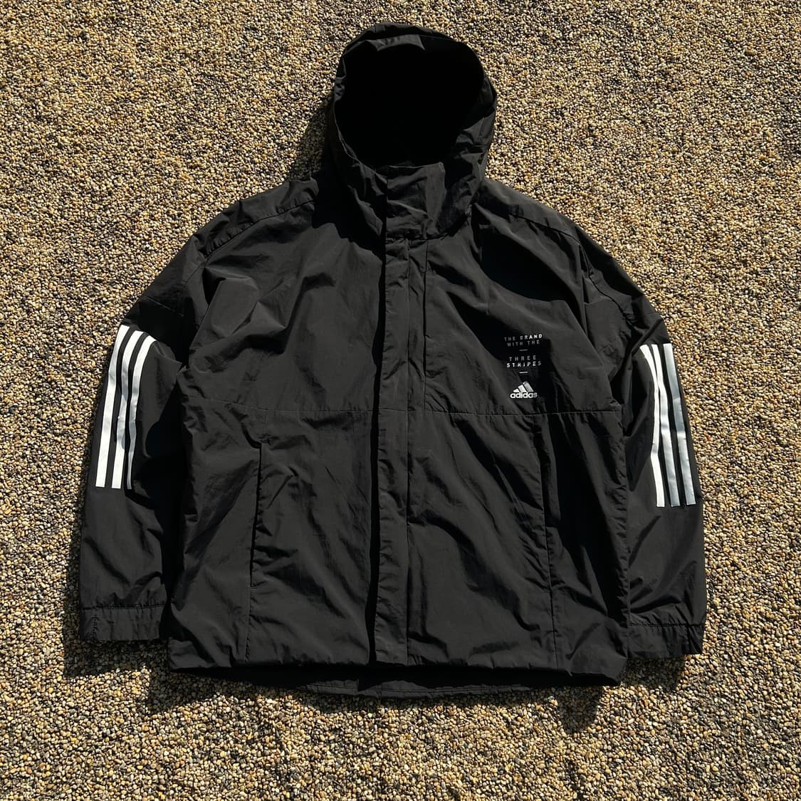 아디다스 블랙 후드 바람막이 자켓 상품이미지1