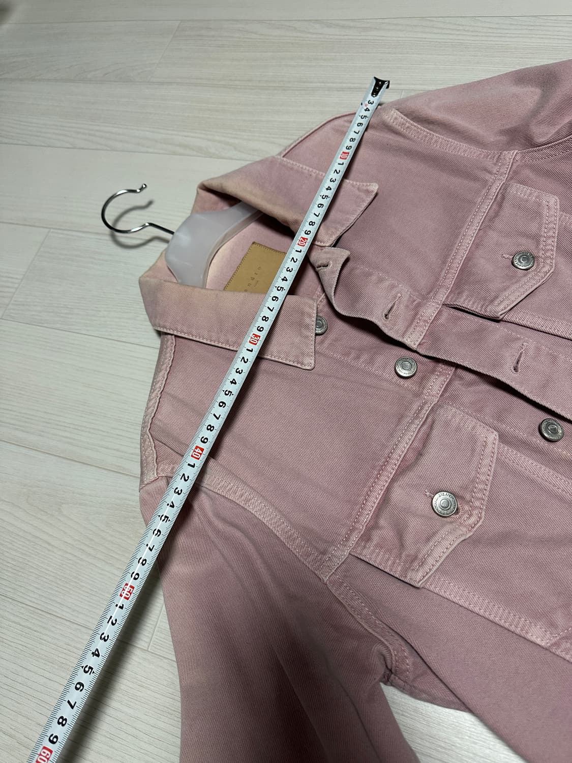 산드로 핑크 트러커 자켓 유니섹스 상품이미지7