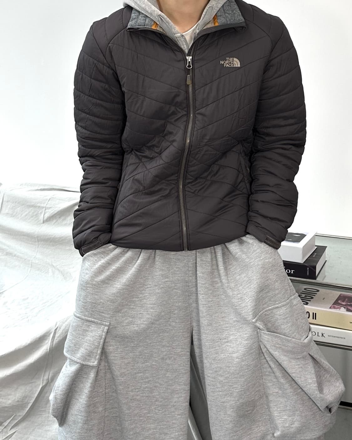 노스페이스 브이 익스플로링 브라운 경량패딩 L 상품이미지1