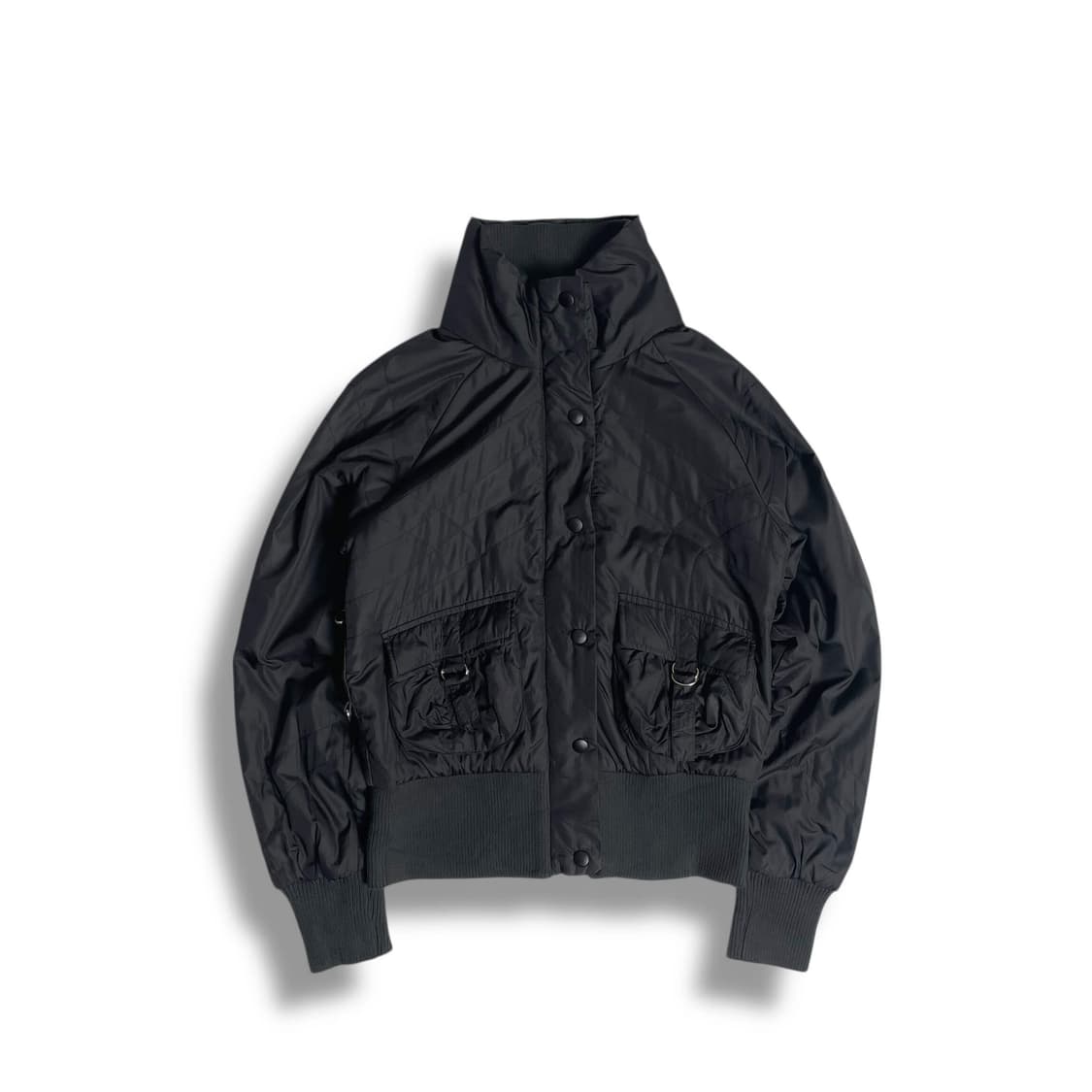 DKNY 링 디테일 스티치 나일론 봄버 상품이미지1