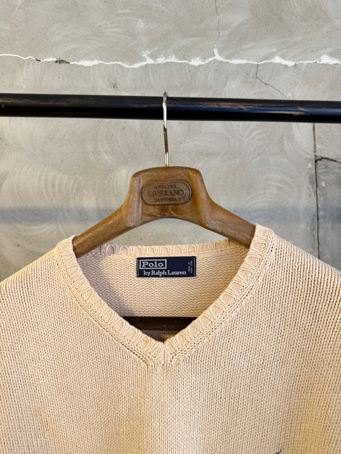 폴로 랄프로렌 코튼 브이넥 니트 100 상품이미지3