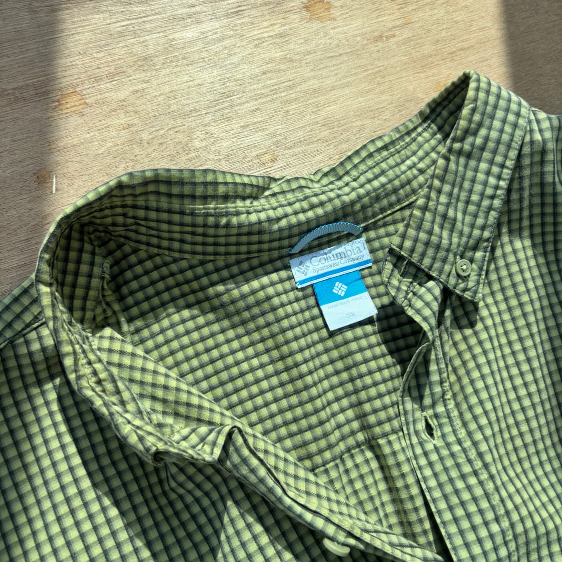 Columbia Olive Mini Check Shirt  콜롬비아 상품이미지2