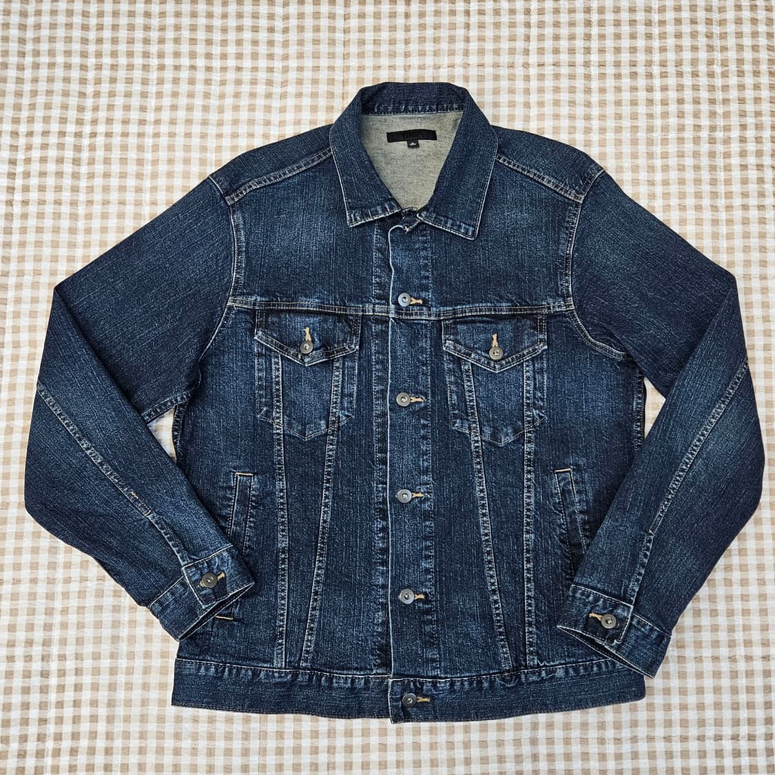 유니클로 스판 데님 청자켓 남자100 상품이미지1