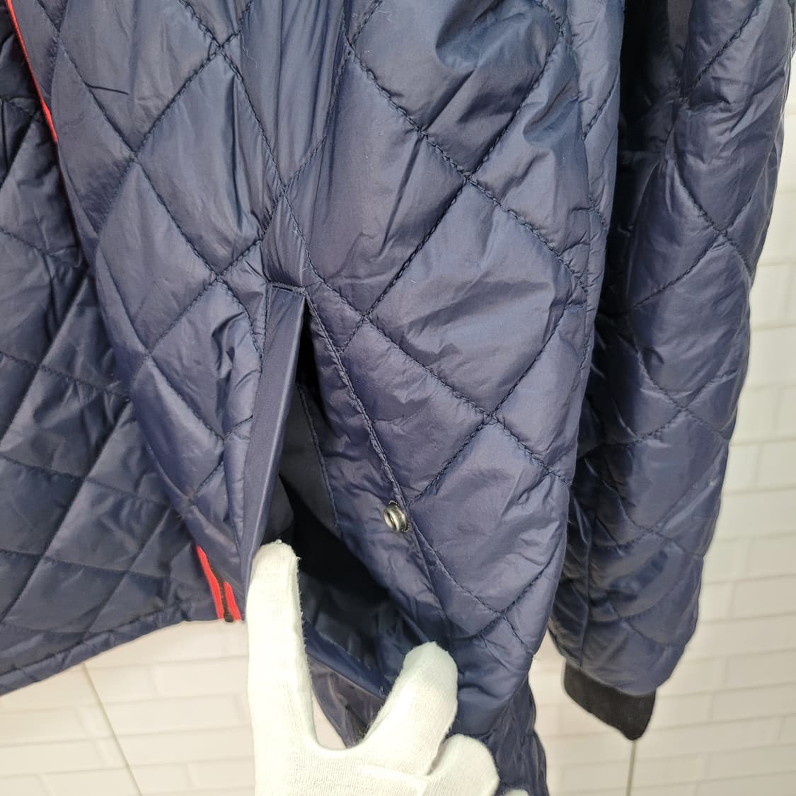 캘빈클라인진 퀄팅 패딩 자켓 점퍼 집업 L 실측 XL 상품이미지3