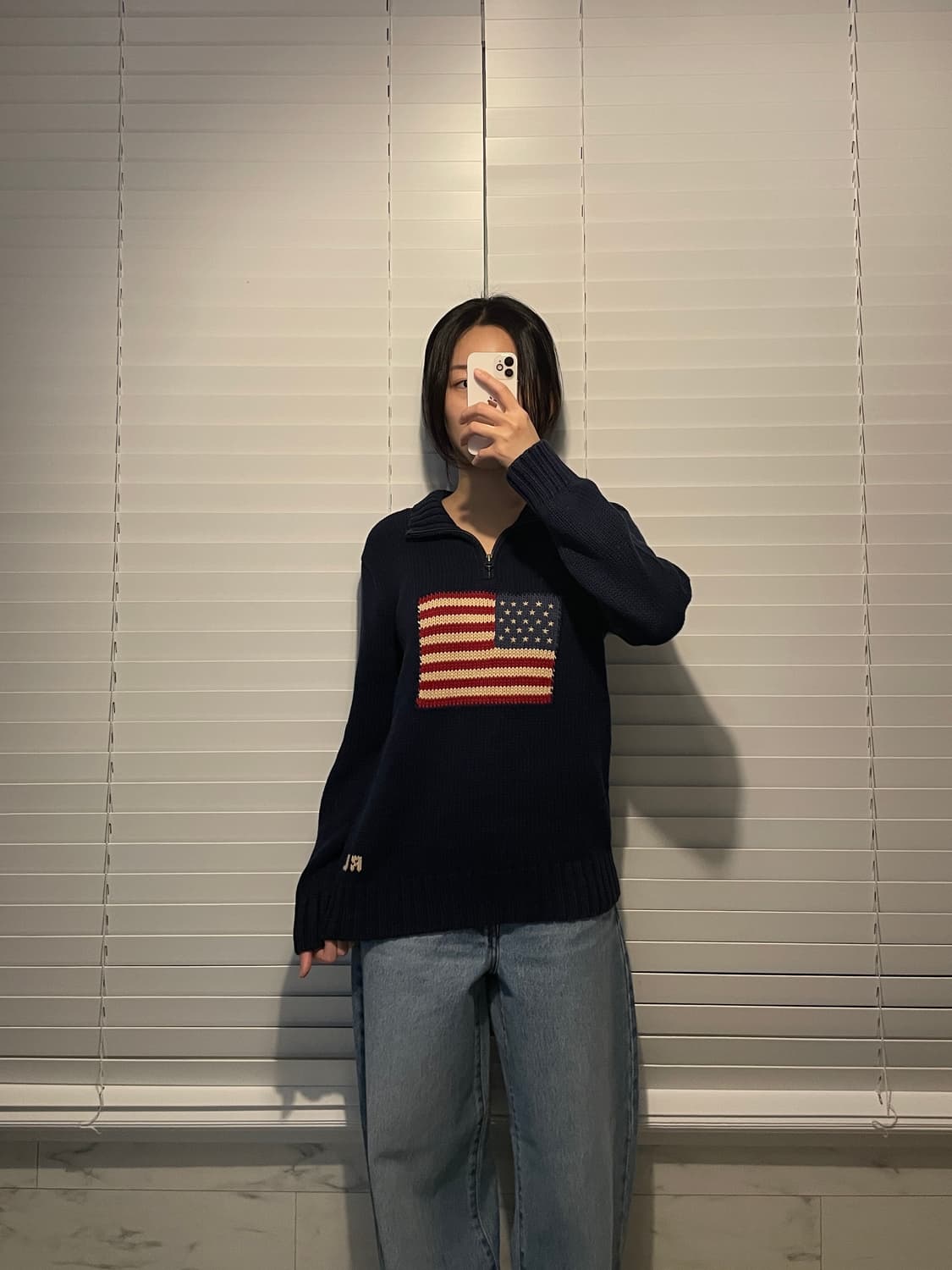 폴로 성조기 아노락 니트 상품이미지1