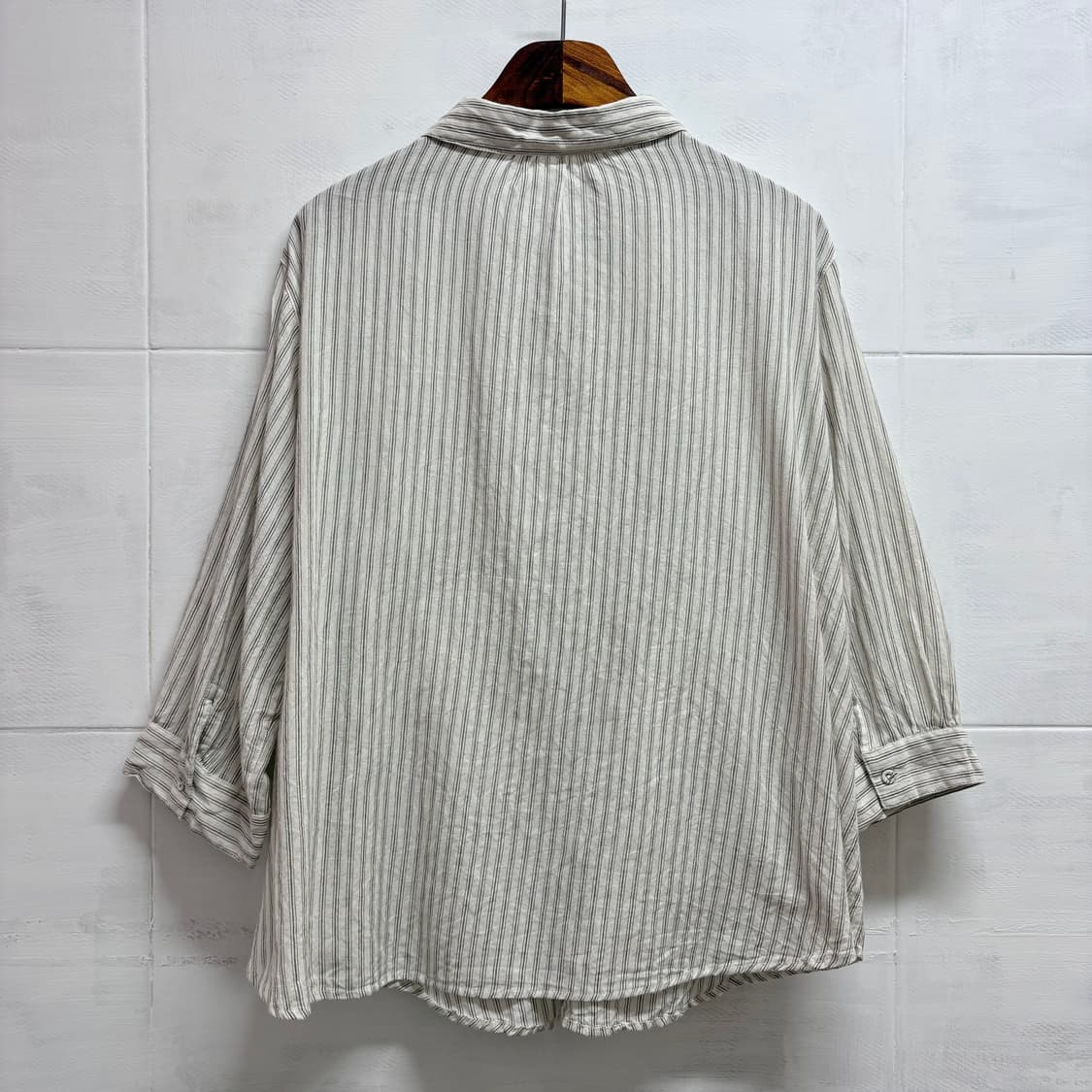 스트라이프 둥근카라 모리걸 블라우스 JPN 상품이미지4