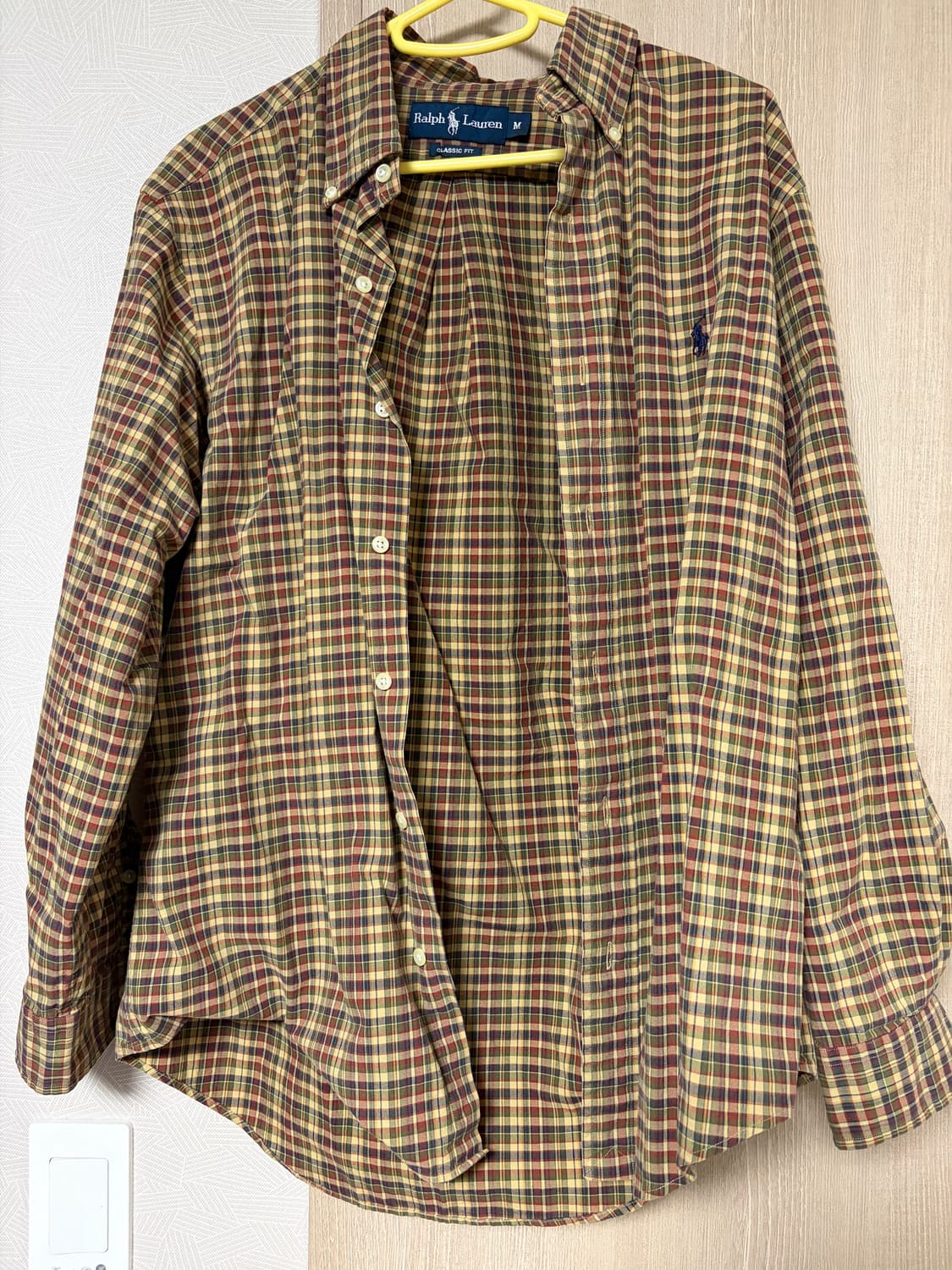 빈티지 랄프로렌 클래식핏 체크 셔츠 M(95) 상품이미지1