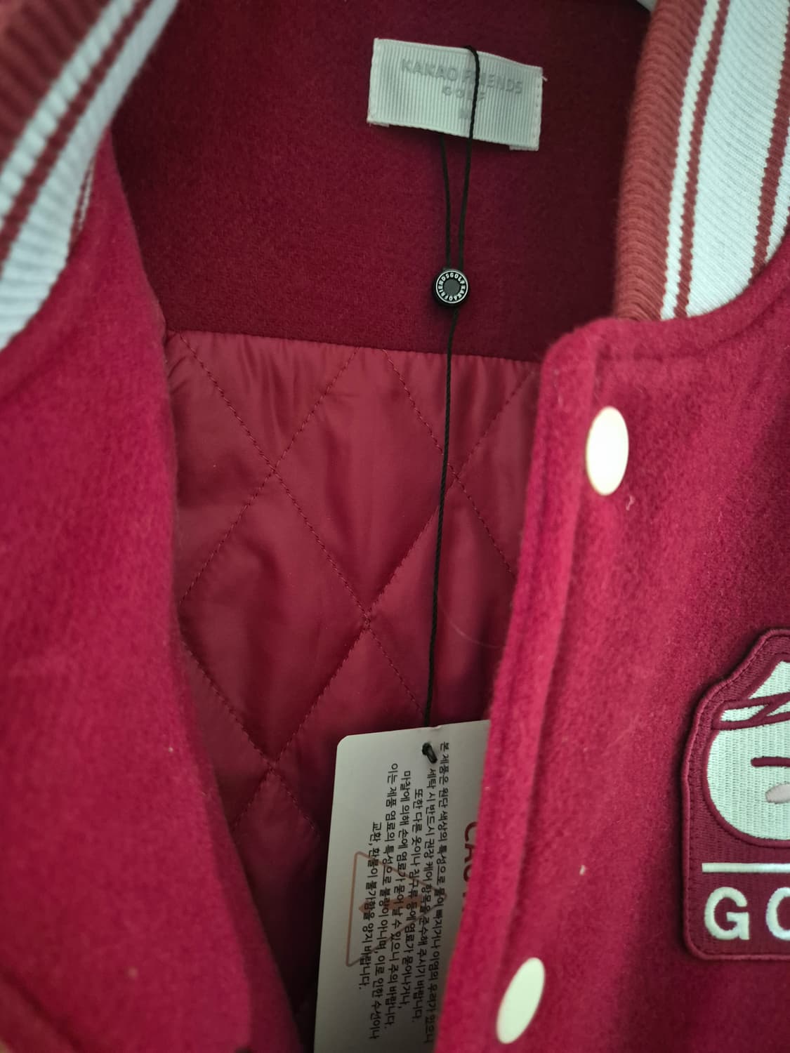 새상품[95~100]카카오 골프 바시티자켓 상품이미지4