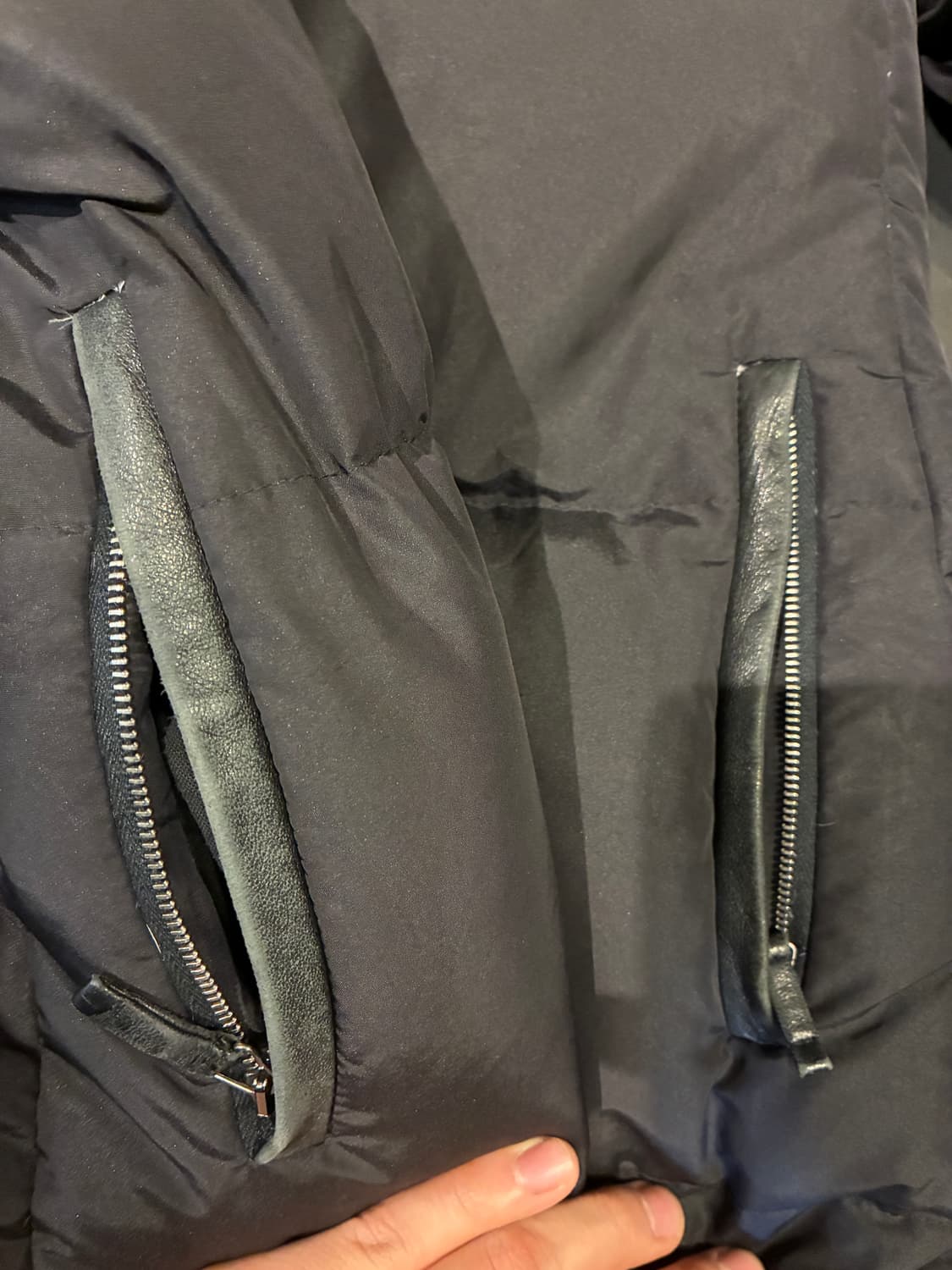 M) 버버리 다운 롱패딩 코트 블랙 상품이미지2