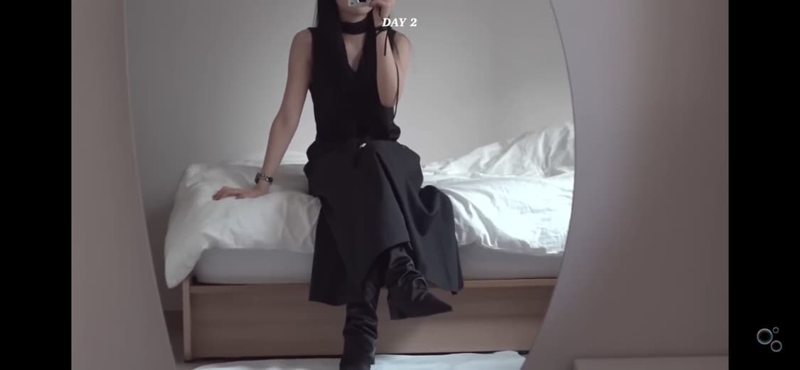트리밍버드V-neck Flare Long One-piece 상품이미지9
