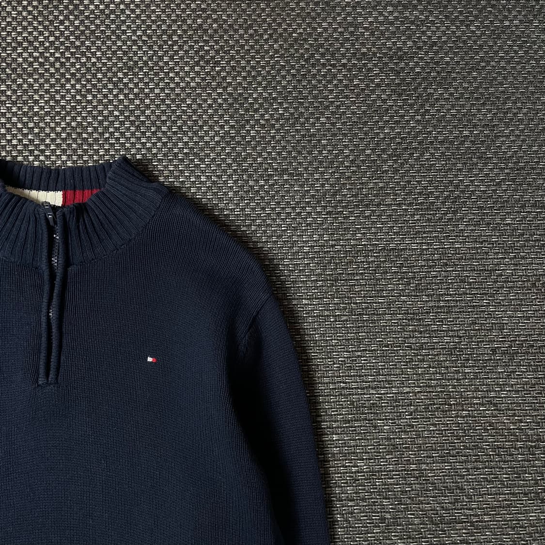 타미힐피거 네이비 반집업 긴팔 니트 XL 상품이미지2