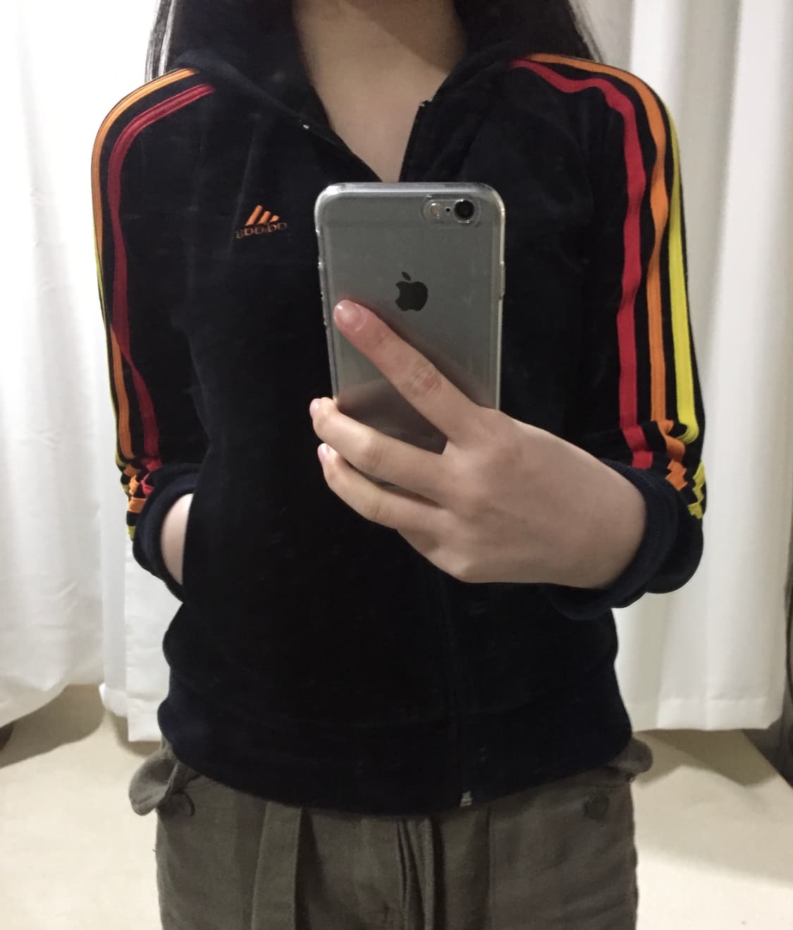 아디다스 블랙 벨벳 레인보우 트랙탑 후드집업 85 상품이미지1