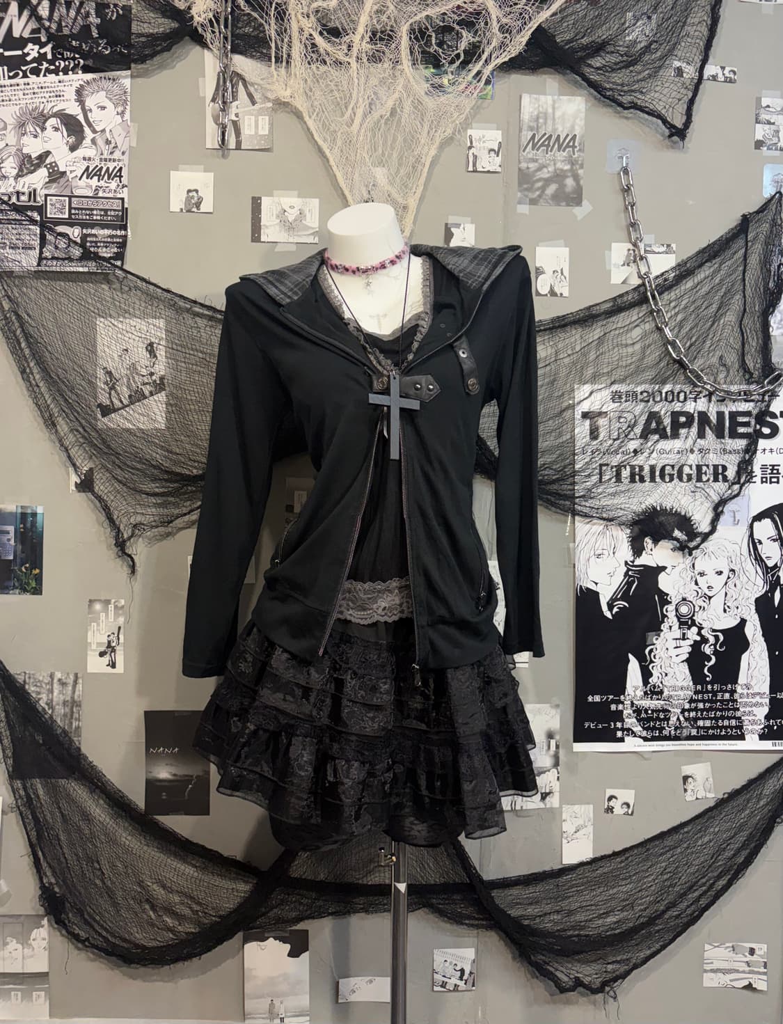 Y2K slim Buckle Hoodie zip up  상품이미지2