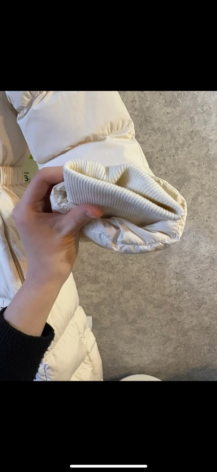 폭스퍼 벨트 롱패딩 덕다운100% 아이보리프리 판매 상품이미지4