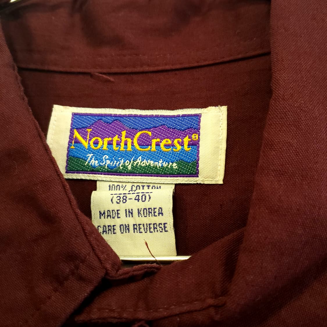 데일리 와인 컬러 코튼 버트 셔츠 상품이미지3