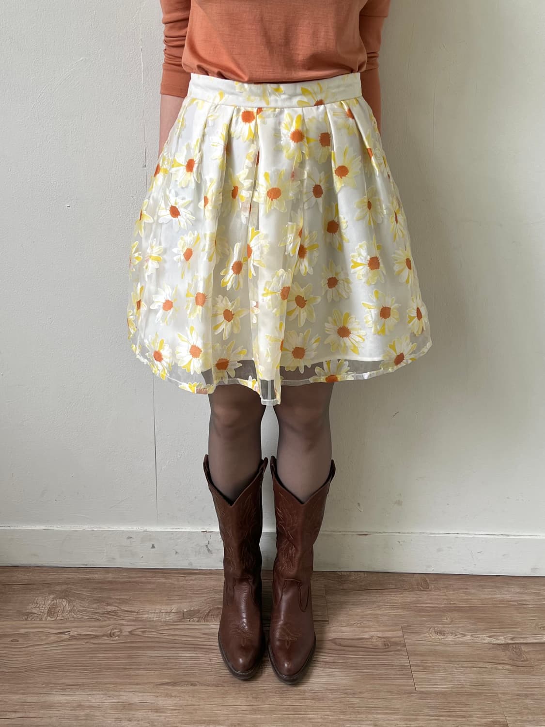 INGNI 플라워 쉬폰 미니 스커트 상품이미지5