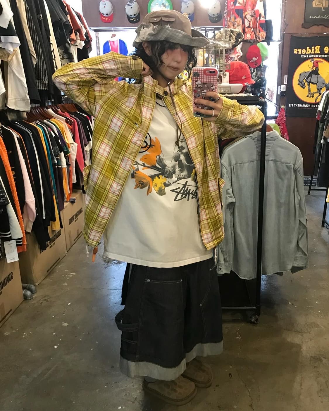 Stussy Check Pattern Hooded Jacket 상품이미지1