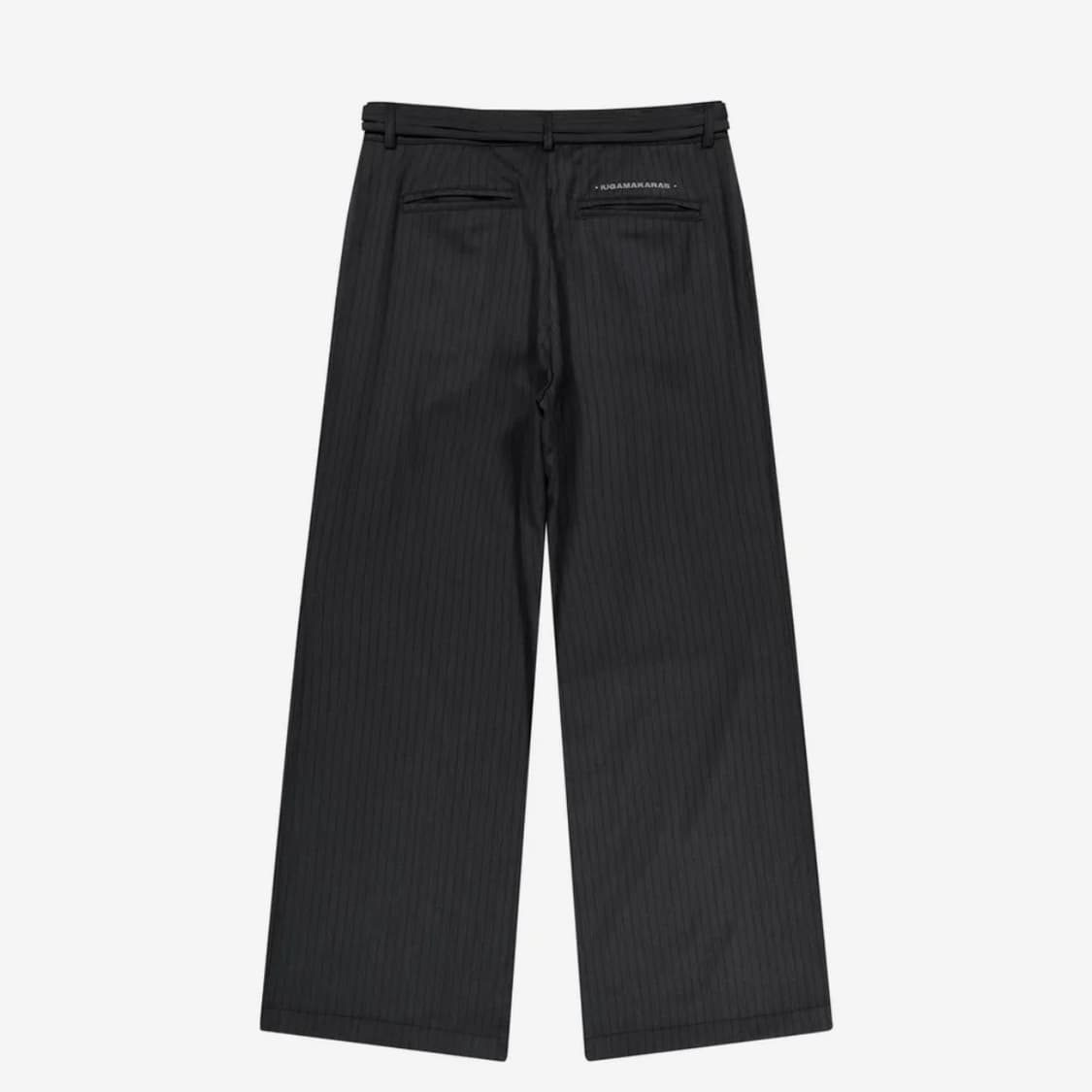 이우가마카라스 Belted Striped Trousers DarkGray 상품이미지3