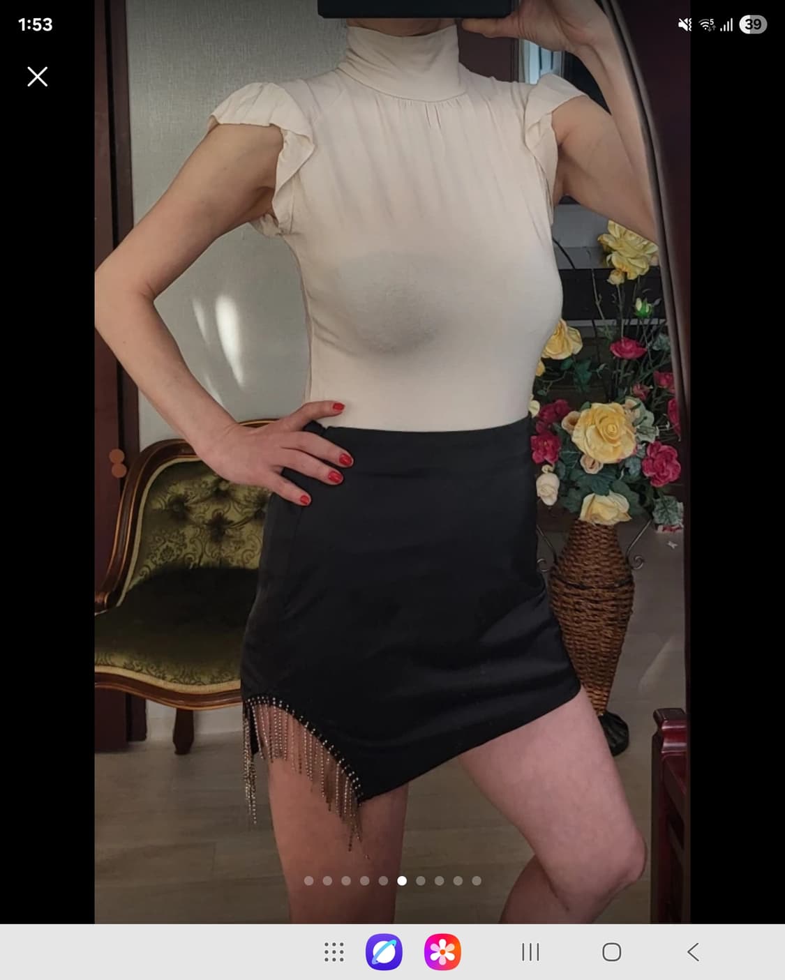 프랑스 모르간 터틀넥 모달 셔츠 아이보리  상품이미지5