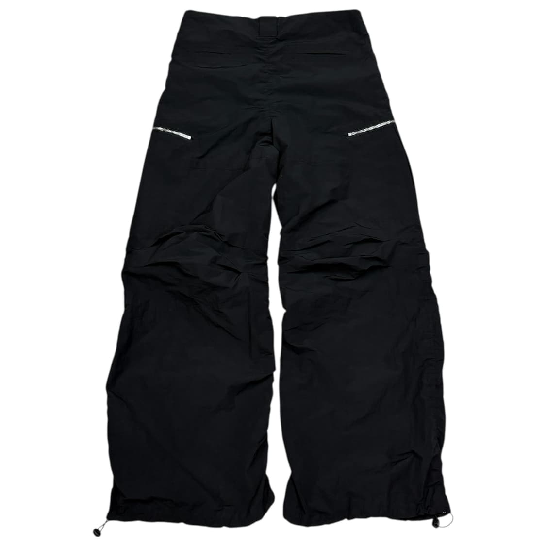 나체 퍼커링 카고 트랙 스트링 팬츠 블랙 상품이미지2