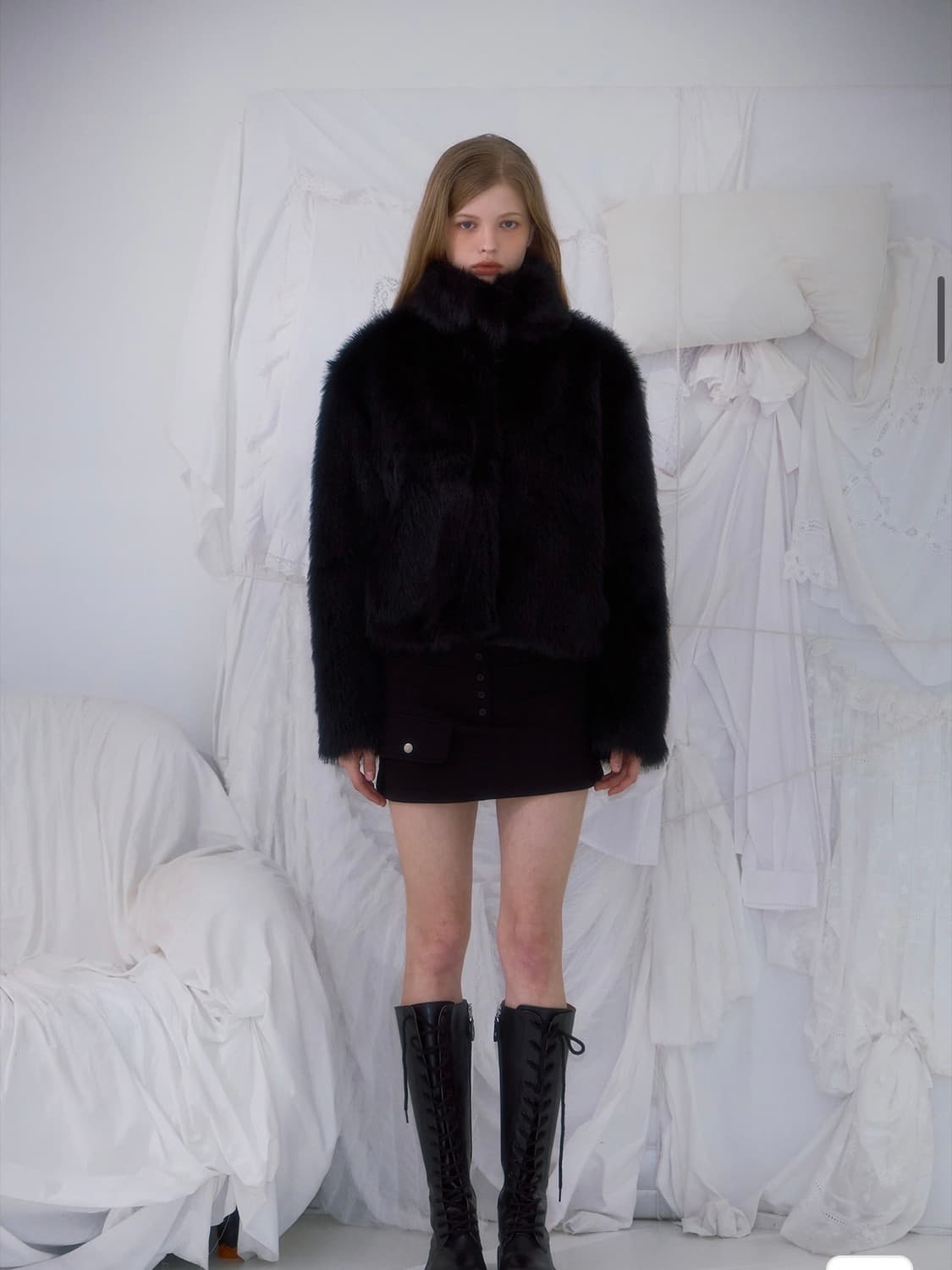 로제프란츠 퍼자켓 블랙 상품이미지4