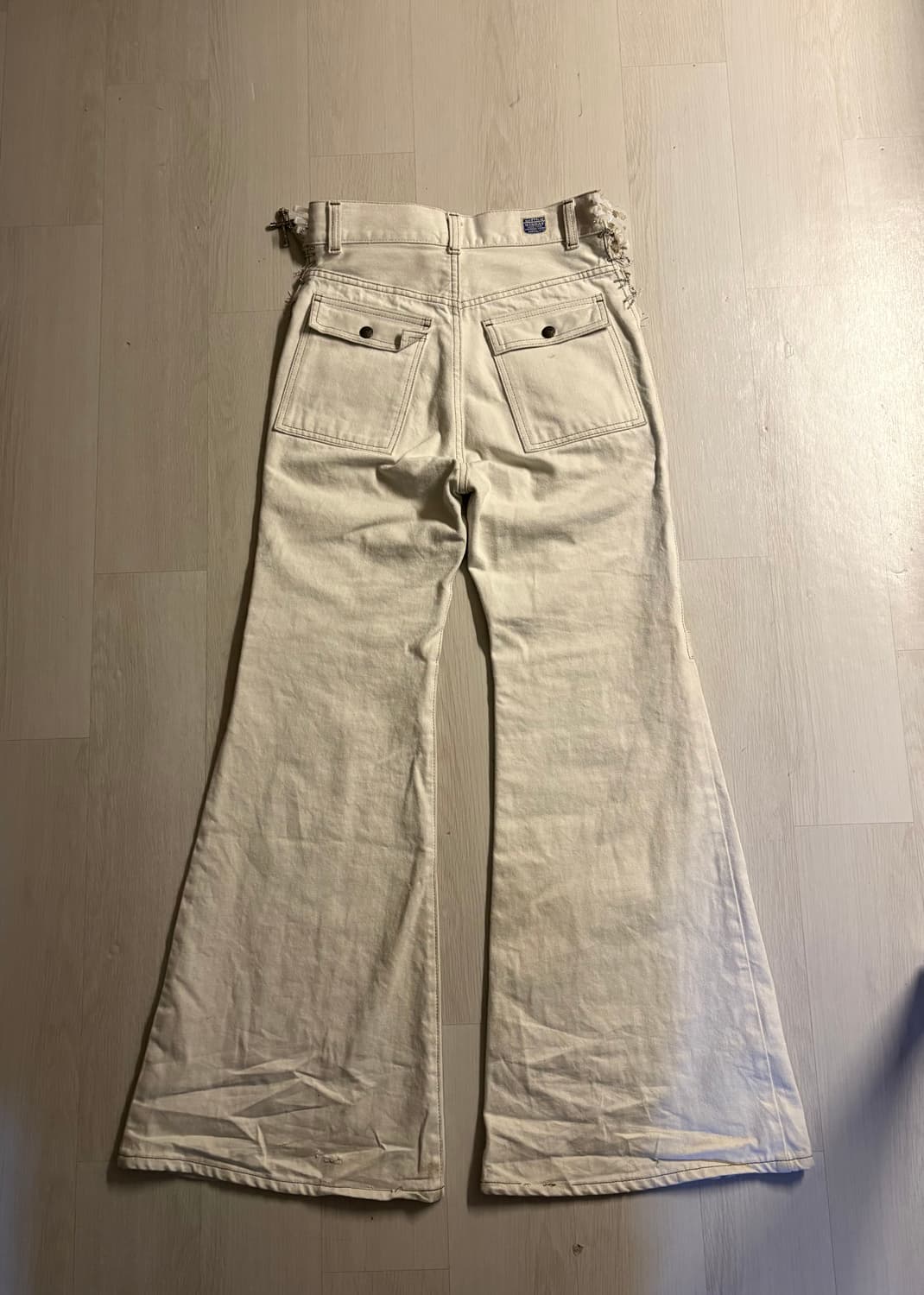 Kapital 14oz 화이트 데님 커스텀 팬츠 / 1of1 / 체인 디 상품이미지2