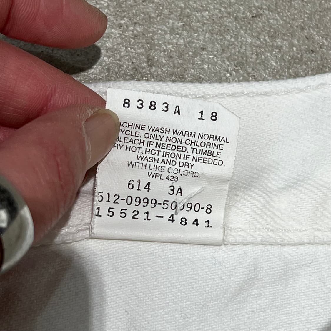 usa 리바이스 512 화이트 데님팬츠 s11451 상품이미지8