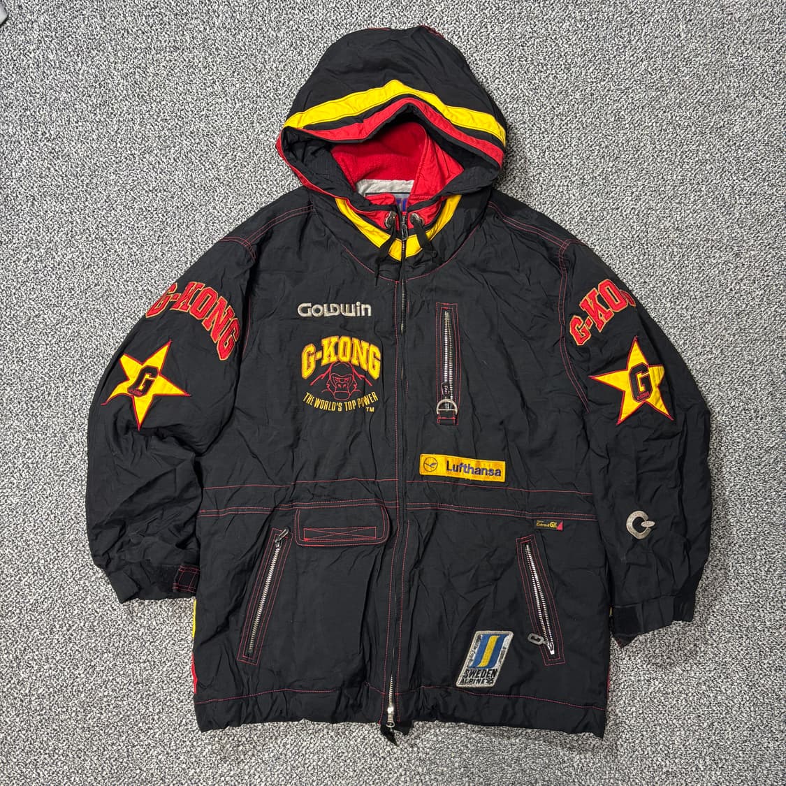 골드윈 G-KONG 90s 올드스쿨 투웨이 후드 점퍼 (M) 상품이미지1