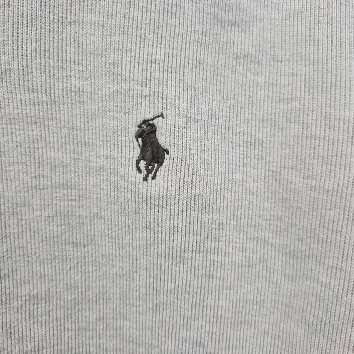 폴로 랄프로렌 오트밀 베이지색 코튼 하프 니트 집업 남성 S 상품이미지4