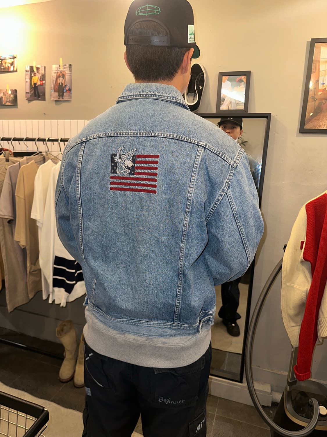 90‘s Iceberg disney American flags denim 상품이미지2