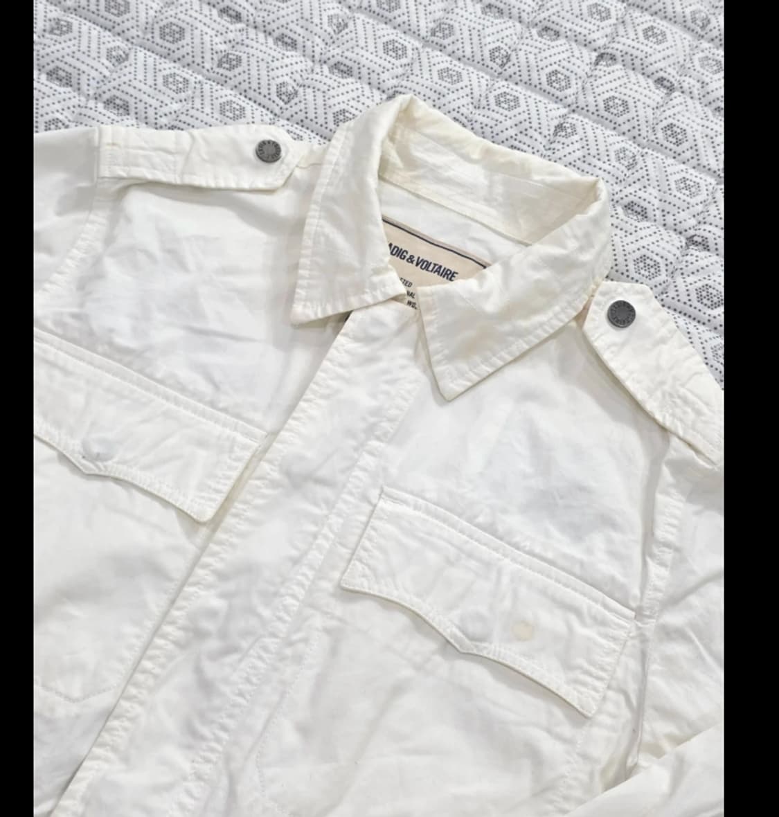 한섬 쟈딕앤볼테르 Zadig&Voltaire 아이보리 셔츠 자켓 S 상품이미지2