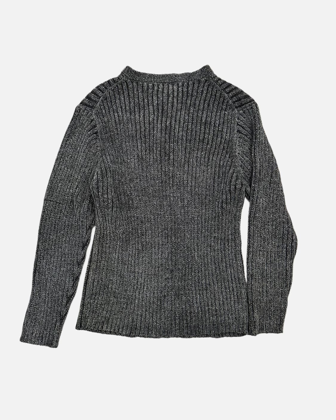 grunge ribbed button-neck knit 상품이미지4