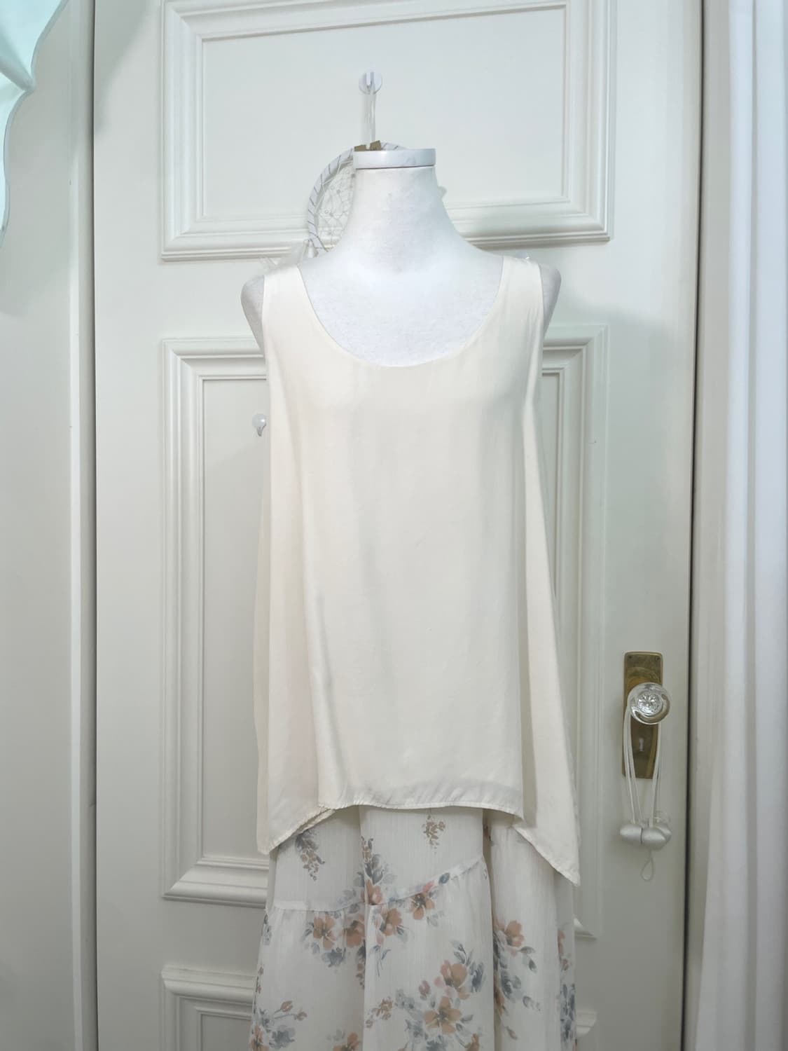 sheer coral open cardigan&100%silk back 상품이미지7